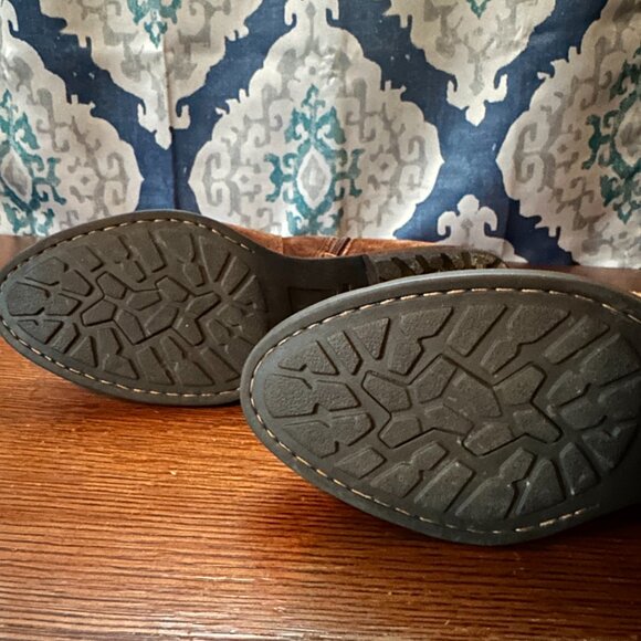 Born Jorgette suede leather brass buckle ankle boots - Picture 4 of 5